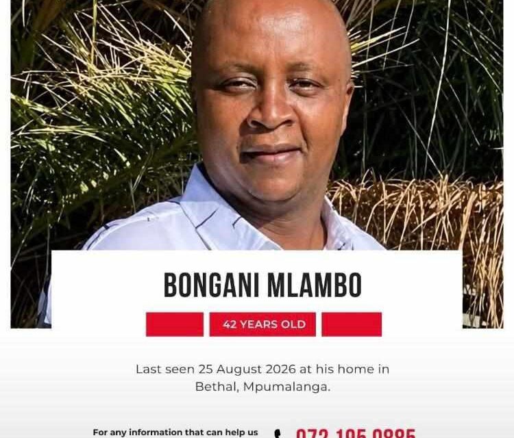 HELP REUNITE BONGANI MLAMBO (42) WITH HIS FAMILY IN BETHAL