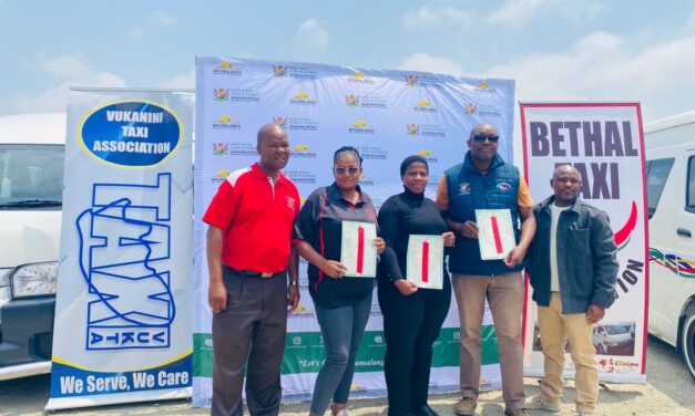 Taxi operators receive their operating licenses in eMbalenhle 